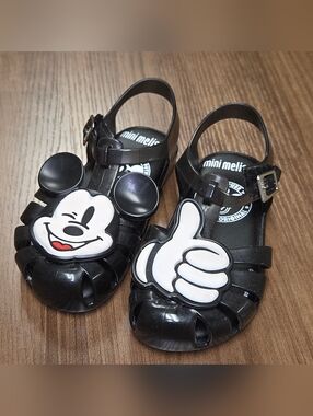 Mini Melissa x Disney Mickey Mouse 90th Anniversary PVC Sandals Size 10 EUC